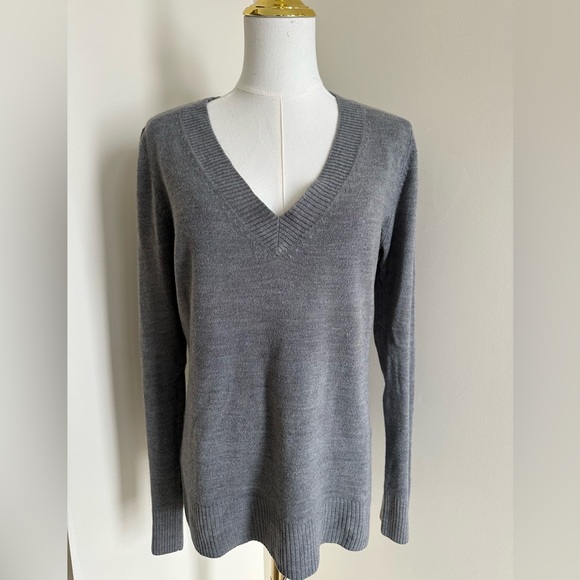 H&M Sweaters - H&M Gray V-Neck Sweater- Medium